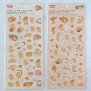 E27-E28 2024 Daiso corocoro gold foil sticker sheet (Left - white E27)