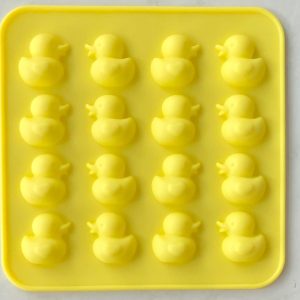 x 16 cavity shiny rubber duck silicone mold
