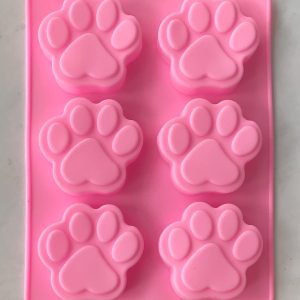 x 6 Cavity paw print silicone mold