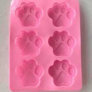 x 6 Cavity paw print silicone mold - Image 2
