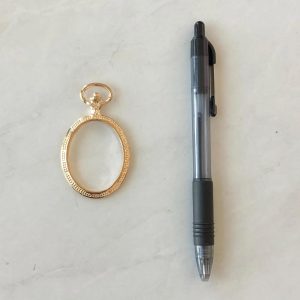 Alternative view of Open bezel oval pocket watch