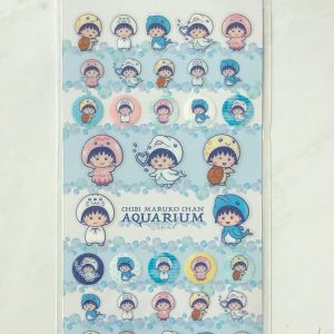 Chibi maruko chan aquarium glitter sticker sheet (Left - blue D80) - Image 2
