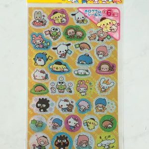 Alternative view of E15-E16 2017 sanrio sparkly sticker sheet (Right - silver E16)