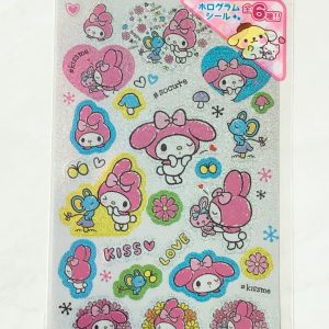 E15-E16 2017 sanrio sparkly sticker sheet (Left - yellow E15) - Image 3