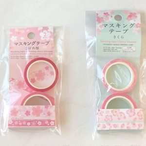 J6 Daiso Cherry Blossom Masking Tape (Left - pink)
