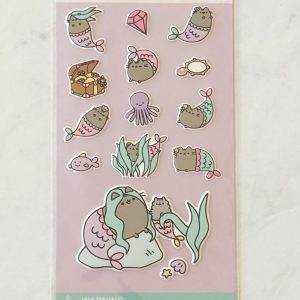 E55-E56 Puffy cat sticker sheets (Left- purple E55) - Image 2