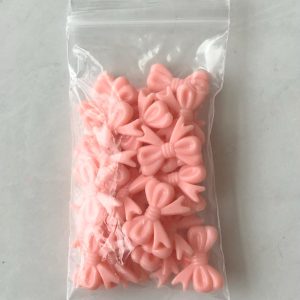 MLD x 24pcs Pink Bow beads 30mm x 23mm