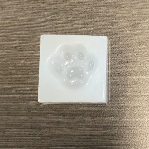 x Single cavity mini paw print mold
