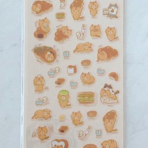 E27-E28 2024 Daiso corocoro gold foil sticker sheet (Left - white E27) - Image 2