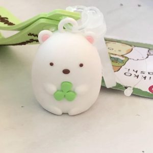 I4 Daiso Sumikkogurashi clover 3D PVC keychain