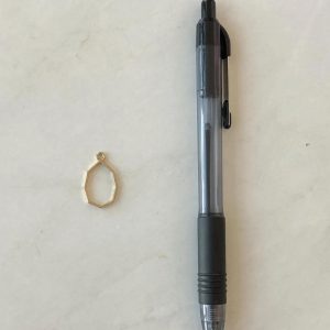 Alternative view of Open bezel geometric pendant