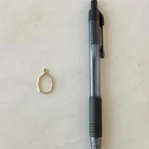 Alternative view of Open bezel geometric pendant