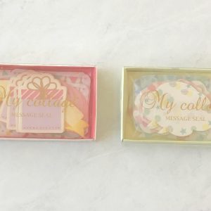 U19 My collage message seal Kamio Japan (Right - green)