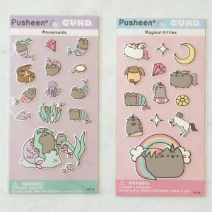 E55-E56 Puffy cat sticker sheets (Left- purple E55)