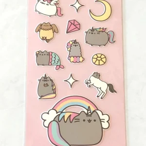 E55-E56 Puffy cat sticker sheets (Left- purple E55) - Image 3
