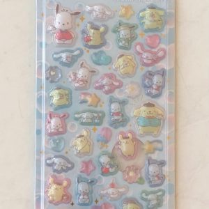 E77-E78 Pop Seal sanrio characters gel sticker sheet (Left - blue E77) - Image 2