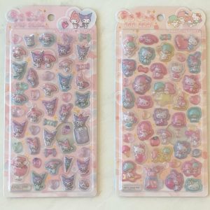 E81-E82 Pop Seal sanrio characters gel sticker sheet (Right - Orange E82)