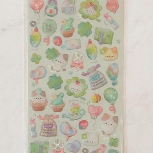 E72-E73 Melty couleur holographic gel sticker sheet (Left - green E72) - Image 2