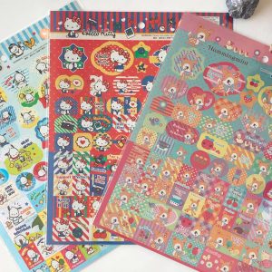 F Holographic sanrio sticker sheets large (Left - pochacco)