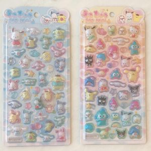 E77-E78 Pop Seal sanrio characters gel sticker sheet (Left - blue E77)