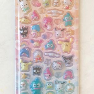 E77-E78 Pop Seal sanrio characters gel sticker sheet (Left - blue E77) - Image 3