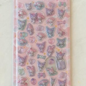 E81-E82 Pop Seal sanrio characters gel sticker sheet (Right - Orange E82) - Image 2
