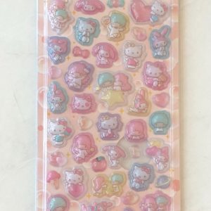 E81-E82 Pop Seal sanrio characters gel sticker sheet (Right - Orange E82) - Image 3