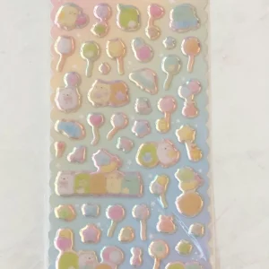 E86-E88 2024 Sumikko holo puffy sticker sheet (Left - yellow E86) - Image 3