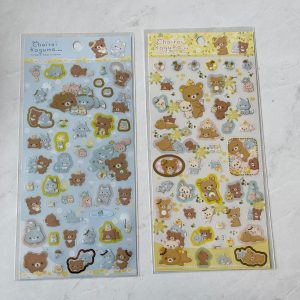 B25/B107-B26/B108 2022 Chairoi Koguma Rilakkuma Sticker Sheet (Left-Blue B26/108)
