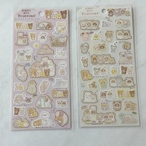 B141-B142 2022 Always with Rilakkuma Sticker Sheet (Right - White B142)