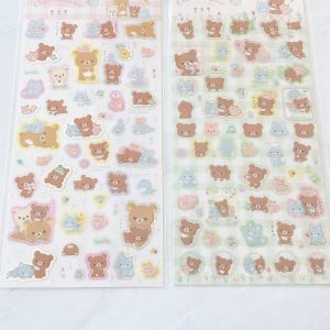B21-B22 2021 Chairoikoguma Sticker Sheet (Right - Green B22)