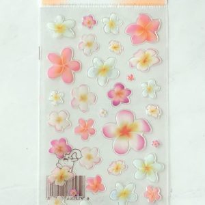 E22 Gel flower sticker sheet