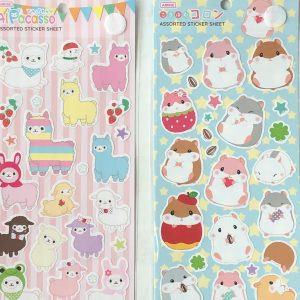 D87-D88 Amuse assorted sticker sheet (Right - hamsters D88)