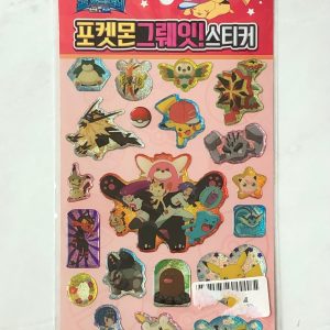 E8 Pokemon holographic sticker sheet puffy
