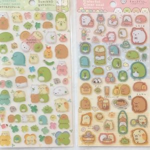 C114-C115 2014 Sumikko sticker sheet clear jelly glitter (Left - Green C115)