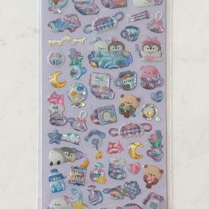 F3-F4 Melty couleur holographic gel sticker sheet (Right - yellow F3) - Image 2