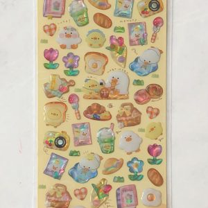 F3-F4 Melty couleur holographic gel sticker sheet (Right - yellow F3) - Image 3
