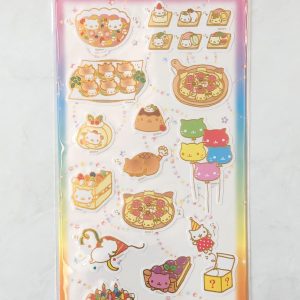 F8 2024 Nyanko Party Gold Foil Sticker Sheet