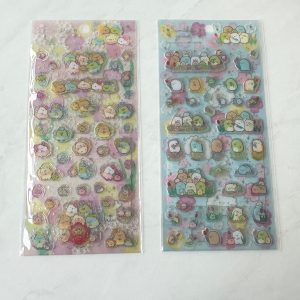 B327-B328 2023 New Sumikko Gurashi sticker sheet clear jelly glitter (Right - Blue B327)