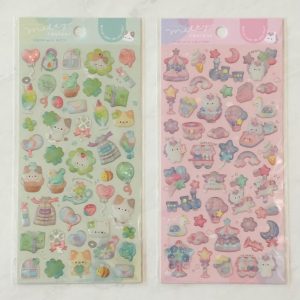 E72-E73 Melty couleur holographic gel sticker sheet (Left - green E72)