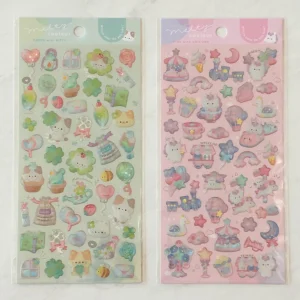 E72-E73 Melty couleur holographic gel sticker sheet (Left - green E72)