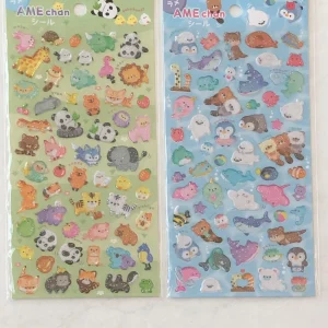 A180-A181 sticker sheet clear jelly glitter