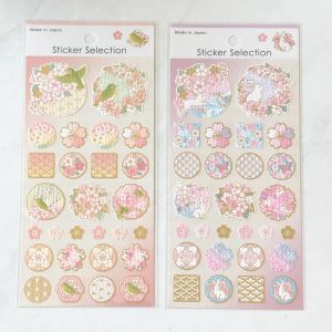 A252-A253 Flower sticker sheet (Left - pink A252)