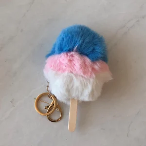 MLD Pompom Puffy Popsicle Keychains (Left - Pink) - Image 3
