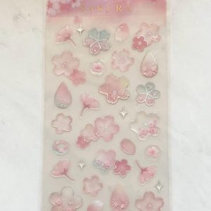 A258-A259 Sakura Jelly Sticker Sheet (Left - flowers A259) - Image 2