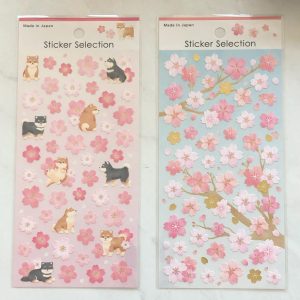 A245-A246 Cherry Blossom sticker sheet (Left - pink A245)