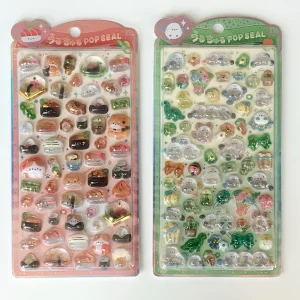 G6-G7 hard gel pop seal sticker sheet (Right - green G7)