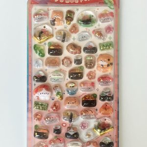 Alternative view of G6-G7 hard gel pop seal sticker sheet (Right - green G7)