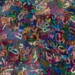 10g pack of laser cut letters Multicolor - Image 2