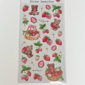 C117.5 Strawberry Bear sticker sheet